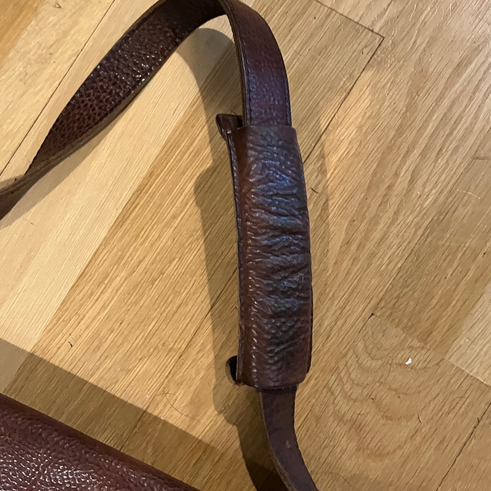 Large Unisex Vintage Brown Leather Travel/Messenger Bag - Picture 3 of 6